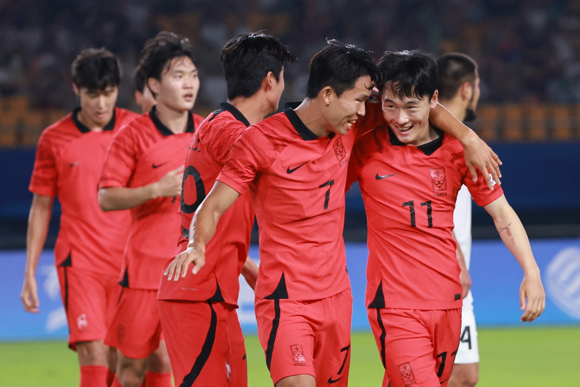 Korea U-24 Soccer Team Defeats Kyrgyzstan and Advances to the Quarterfinals of the Asian Games