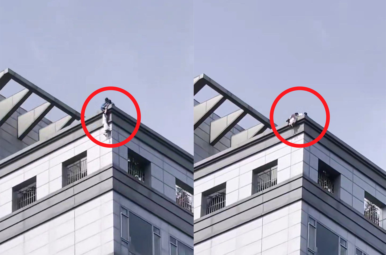 강남 19층 오피스텔 옥상서 투신 소동..2시간 만 구조